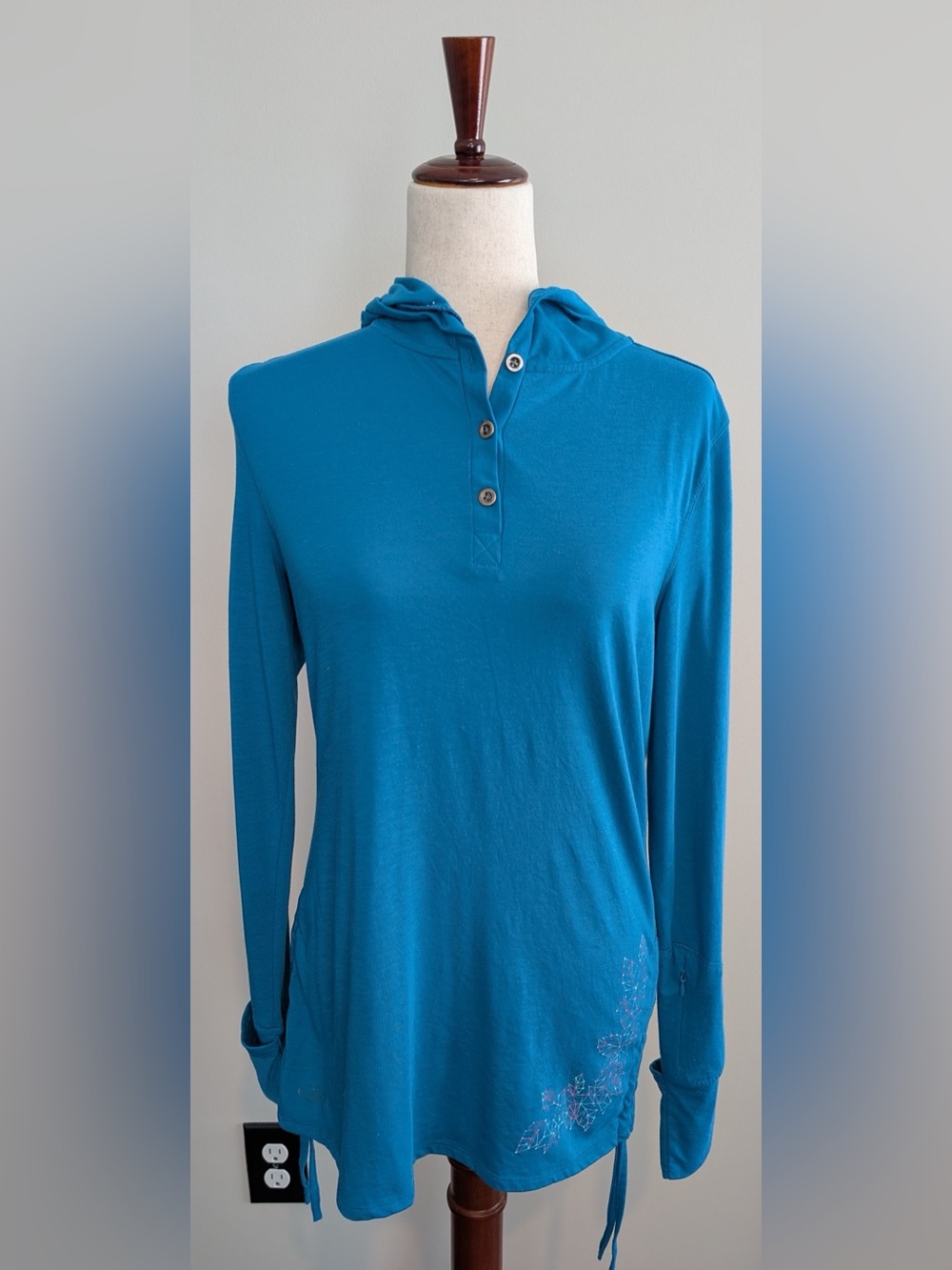 Outdoor Research Women’s Blue Henley Hoodie Size Large